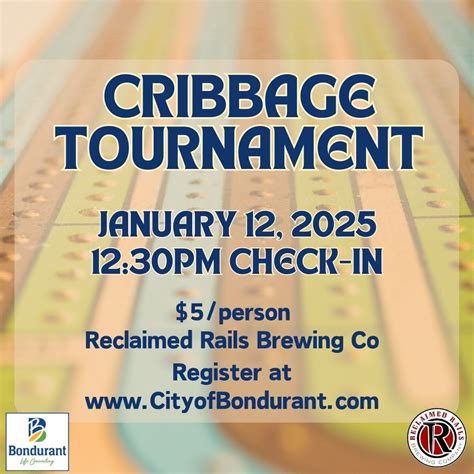 Bondurant Cribbage Tournament, Reclaimed Rails Brewing Company ...