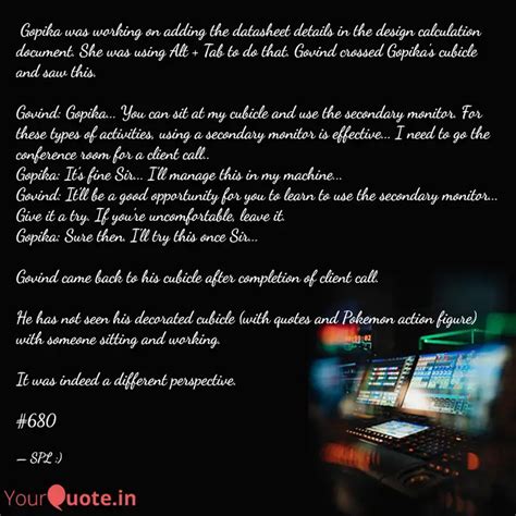 Gopika was working on ad... | Quotes & Writings by Prahaladh Srinath ...