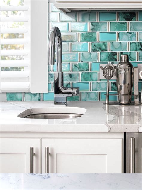 Green Glass Subway Tile Backsplash Green Glass Subway Tiles