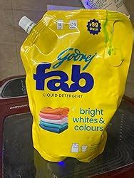 Godrej Fab Liquid Detergent Refill Pouch for Machine & Hand Wash - 2kg ...