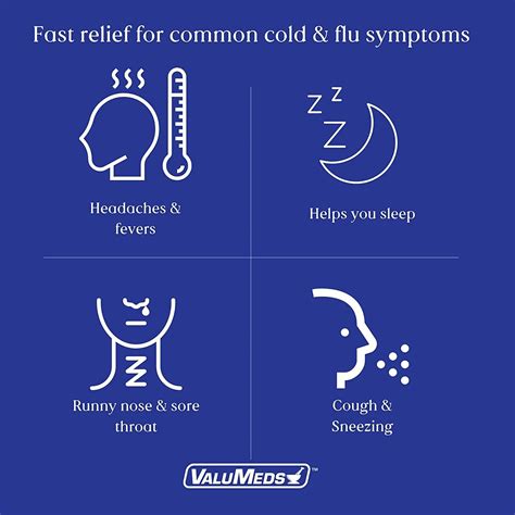 ValuMeds Cough Cold Nighttime Relief Softgels - 48 Count | Soothes Sore ...