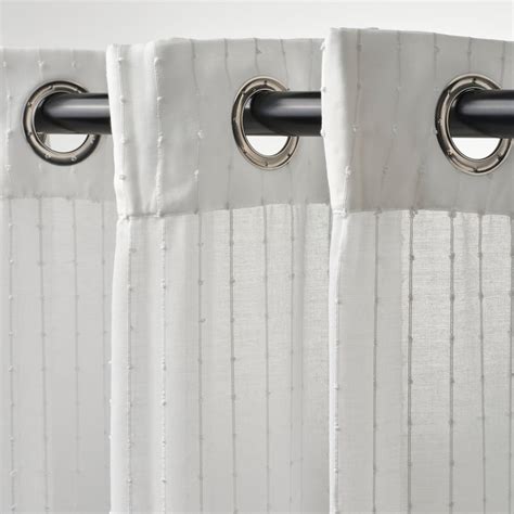 MATILDA sheer curtains, 1 pair, white/with eyelets, 145x250 cm (57x98 ...