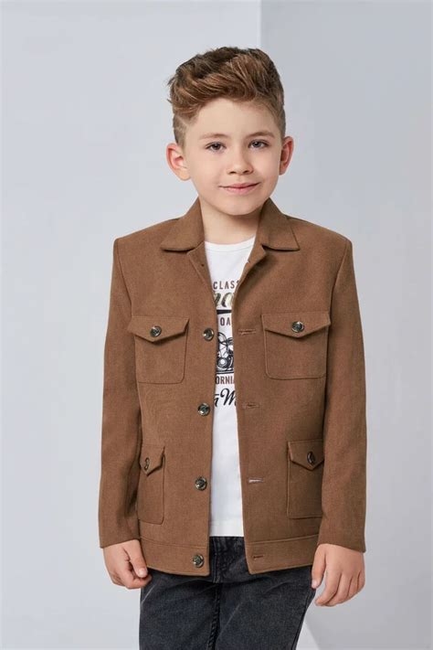 Coffee Brown Shirt and Jacket Set for Boys | Buy KIDSWEAR - BOYS Online ...