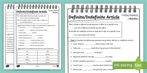 Grammar Homework Week Nine