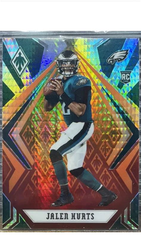 Jalen Hurts Rookie Card 2020 NFL Panini Phoenix Fire Burst Philadelphia ...