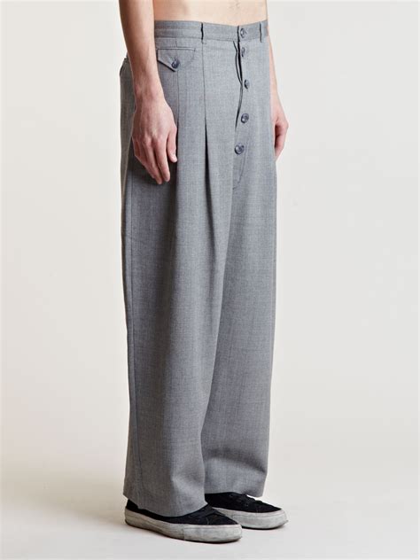 Sale > wide leg pleated pants mens > in stock