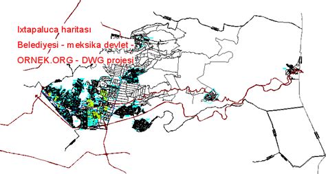 Ixtapaluca haritası Belediyesi - meksika devlet dwg projesi - Autocad ...
