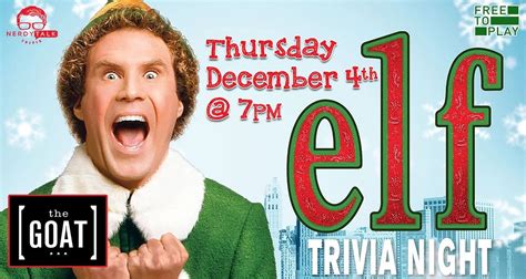 Elf Trivia Night in Murfreesboro!, The Goat - Murfreesboro, 4 December ...