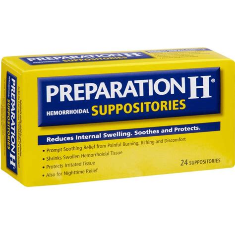 Preparation H Hemorrhoidal Suppositories, 24 CT (Pack of 3) - Walmart ...