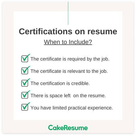 Licenses & Certifications on a Resume - An Easy Guide | CakeResume