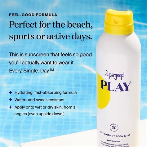 Supergoop! PLAY Antioxidant Body Mist SPF 50 PA++++ - 3 fl oz | Reef ...