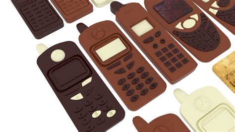 Chocolate Cell Phones Set 3D model - TurboSquid 1821637
