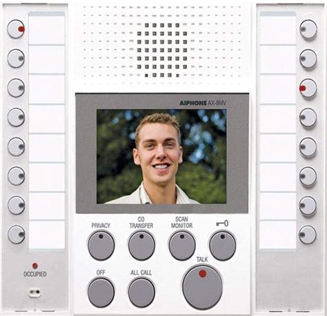Aiphone AX-8MV-W Audio/Video White Master Station for AX Series ...