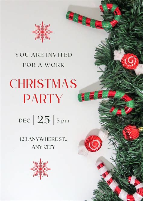 Work Holiday Party Invitation Template