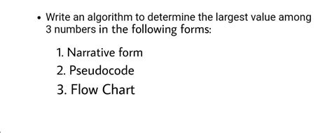Image result for Algorithm of Greatest of 5 Numbers