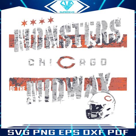 Monsters Of The Midway Bears Helmet Svg Design