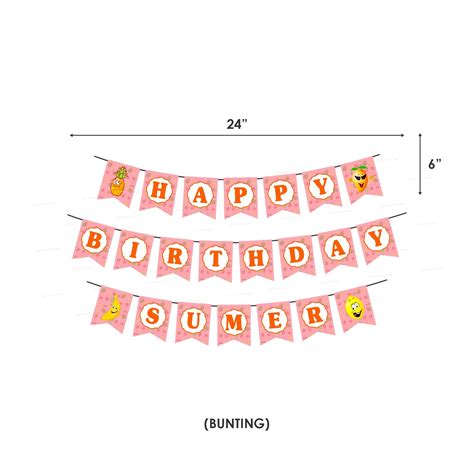 Fruits Theme Basic Kit | Personalized Birthday Party Decoration Online ...