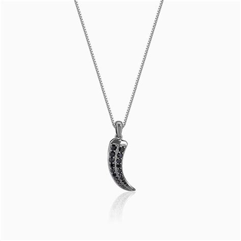 Shop Black Rhodium Claw Pendant With Box Chain For Him Online | GIVA ...