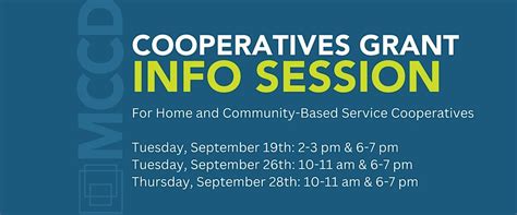 Info Sessions-Employee-Owned Cooperatives for Home/Community Based ...