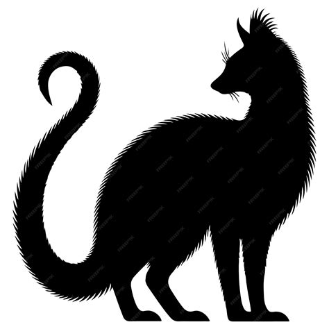 Premium Vector | Black cat silhouettes