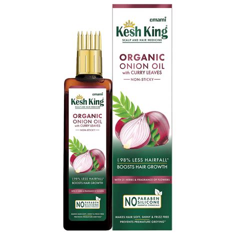 Buy Organic Onion Oil With Curry Leaves 200ml | Kesh King