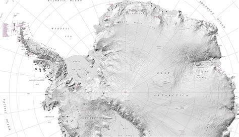 Printable Physical Map Of Antarctica