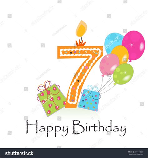 7th Birthday Clipart