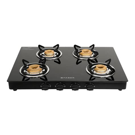 Faber high efficiency 4 Brass Burner gas stove, ISI Certified gas stove ...