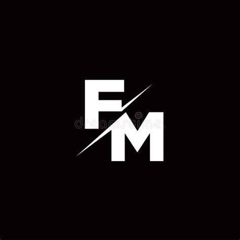 FM Logo Letter Monogram Slash With Modern Logo Designs Template Stock ...