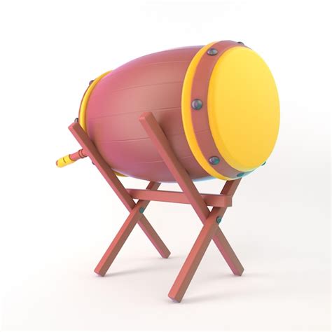 Drum left side in white background | Premium Photo