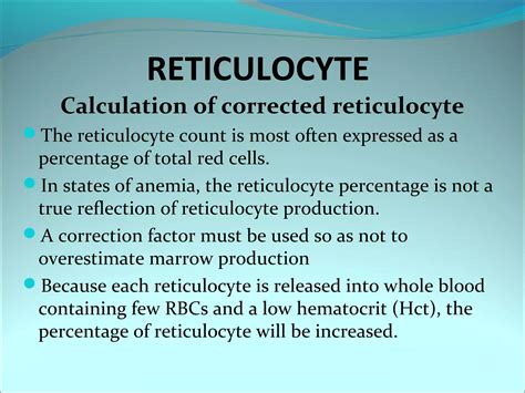 Reticulocyte count | PPT
