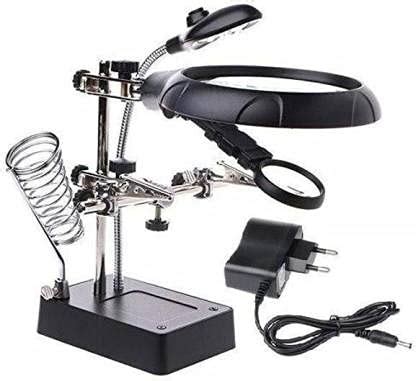 UNIVERSAL BUYER MG16129-C 2.5X 7.5X 10X Desktop Magnifying Glass LED ...