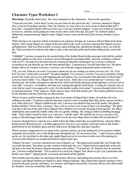 Character Traits - Direct & Indirect Characterization Worksheet by ...