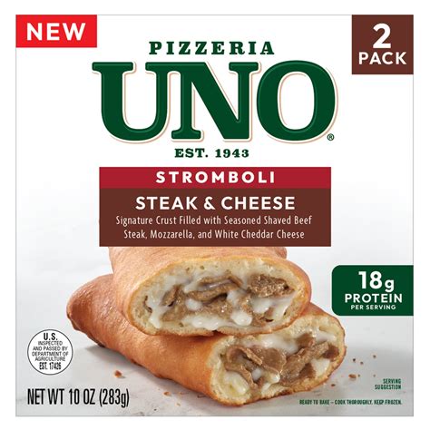 Pizzeria Uno Steak & Cheese Stromboli, 5 oz, Twin Pack, Frozen ...