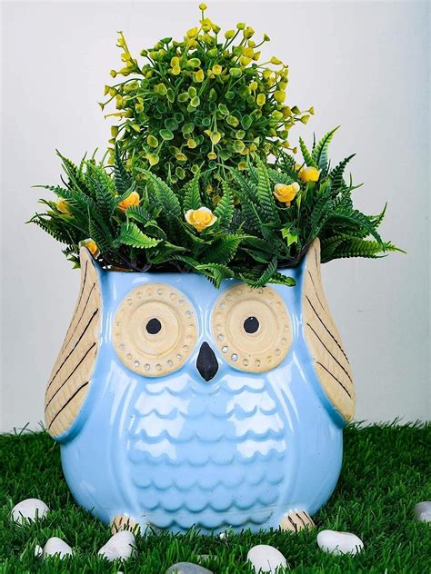 Buy Rks imporium 1 owl Small Ceramic Pots… Online at Low Prices in ...
