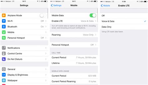 Image result for iPhone Settings Menu Volte