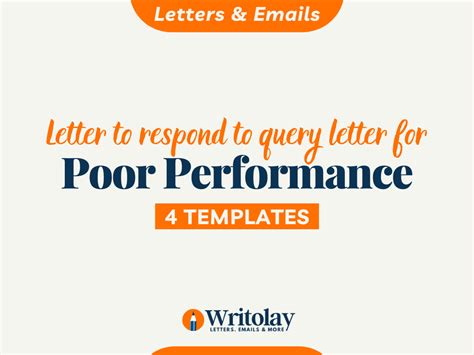 Image result for How to Answer Query On Poor Performance