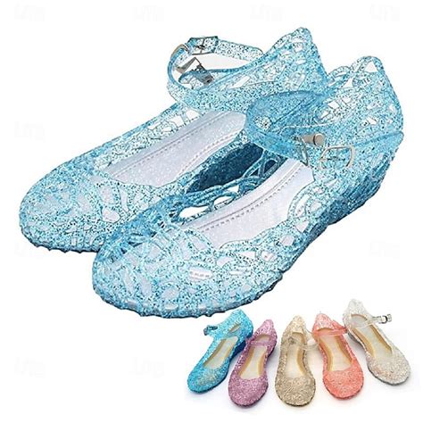 Snow Queen Frosty Princess Cinderella Elsa Masquerade Jelly Shoes ...
