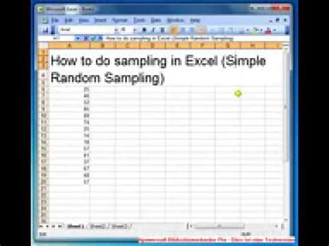 Random Sampling in Excel 的图像结果