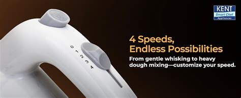 Buy KENT 150W, 5 Speed Control, Copper Motor, Multiple Beaters ...