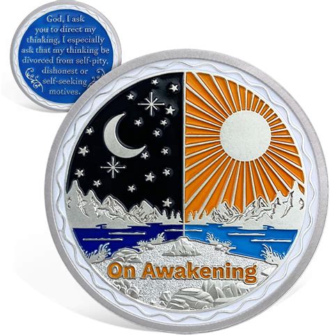 Amazon.com : Recovery Sun and Moon Sobriety Chip Token - On Awakening ...