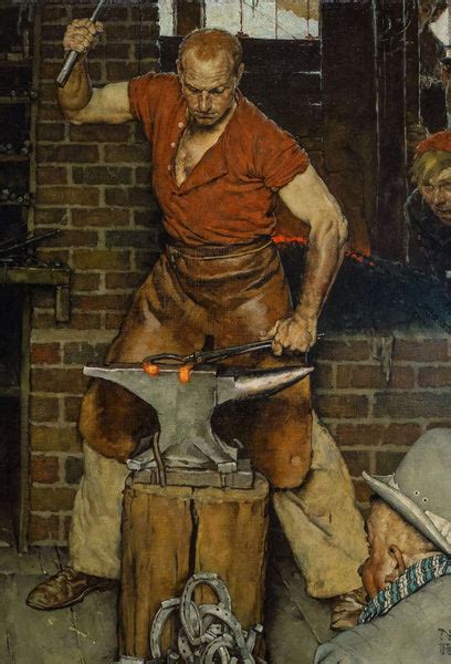 Norman Rockwel - Blacksmith's Boy – Heel And Toe (Detail II) - Framed ...