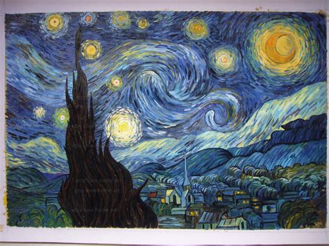 The Starry Night Vincent Van Gogh Hand-painted Oil Painting - Etsy UK