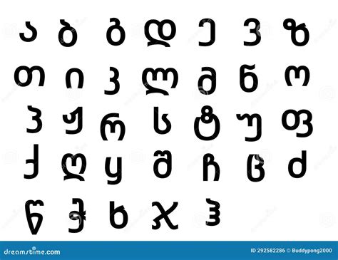 Georgian Alphabet Chart With Romanized Transliteration For Learning ...