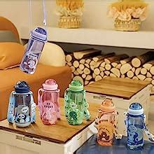 KIDSZILLA Cute Water Bottle for Kids – Cartoon Animal Design Sipper ...
