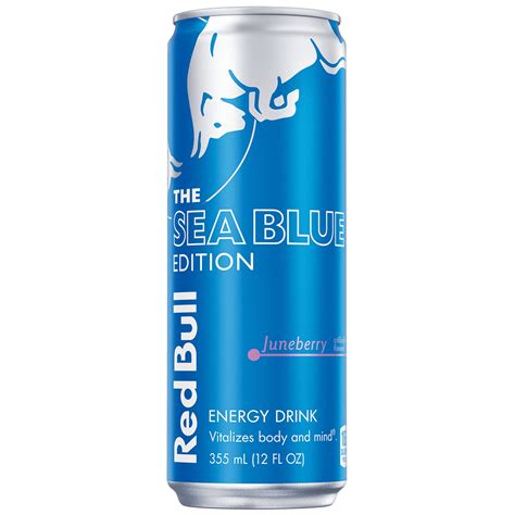 Red Bull Energy Drink, Sea Blue Edition, 12 fl oz Can - Walmart.com
