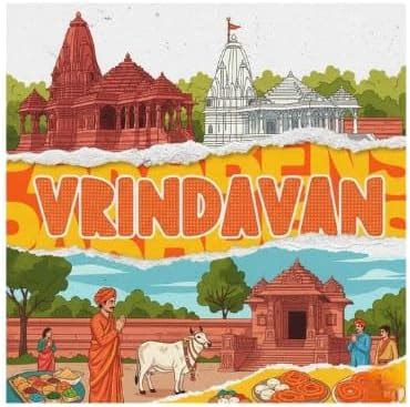 Buy MV Creations Vrindavan Printed Theme Souvenir Aycralic/Vinyl Magnet ...
