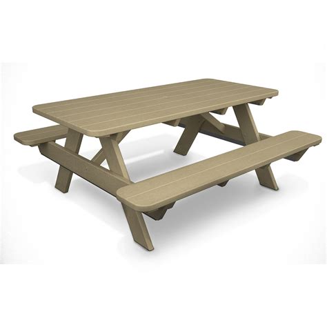 Durable POLYWOOD 72 In Commercial Picnic Table - Quality Outdoor ...
