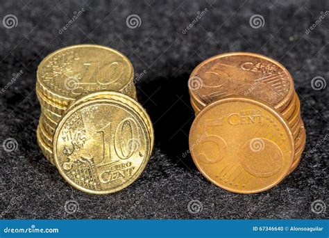 Ten and Five Cent Euro Coins Stock Photo - Image of five, piece: 67346640