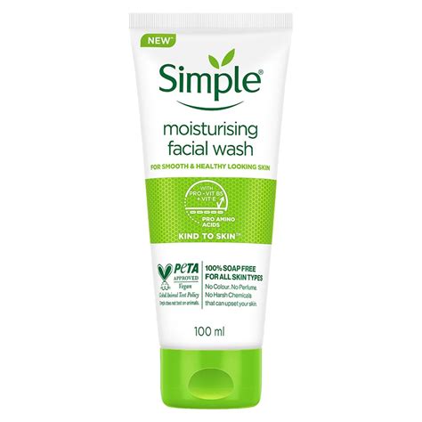 Simple Kind To Skin Moisturising Facial Wash 100 ml | 100% Soap-Free ...